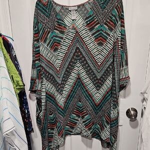 Catherines Multicolor Chevron Tunic